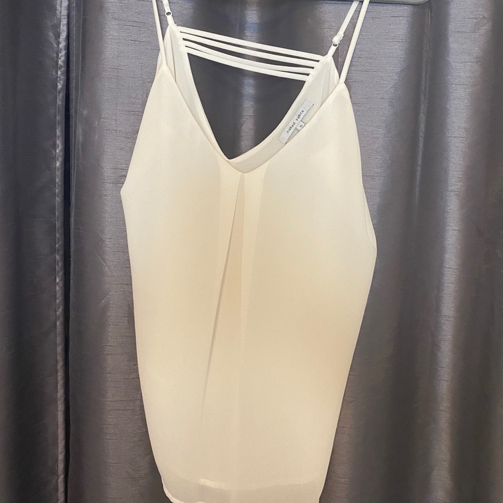 Naked Zebra White Flowy Tank
